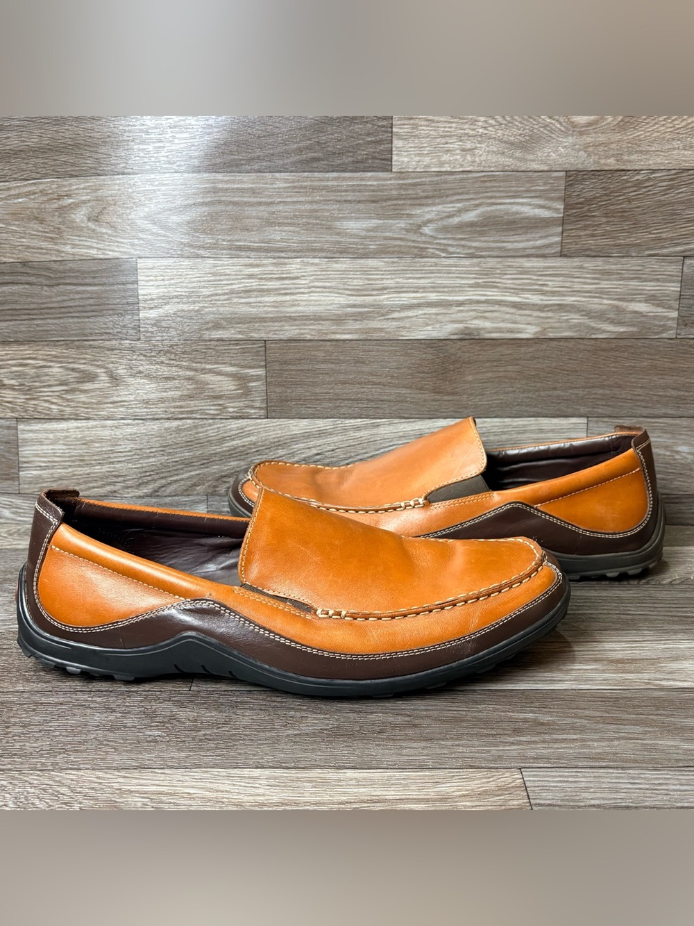 Cole Haan Men's Tucker Leather Venetian Slip-On Loafers Sz 16